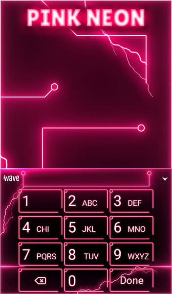 Pink Neon Keyboard & Wallpaper - عکس برنامه موبایلی اندروید