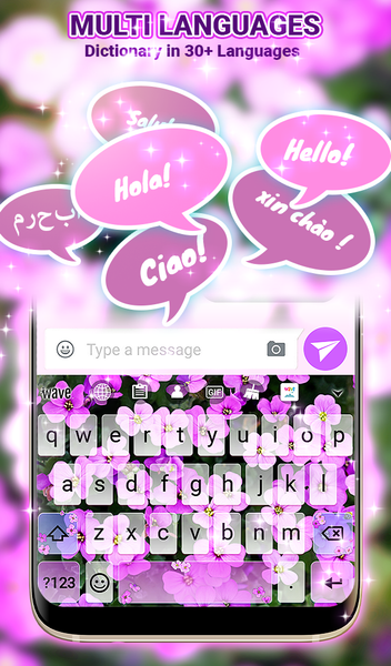 Purple Dream Keyboard + Live W - عکس برنامه موبایلی اندروید