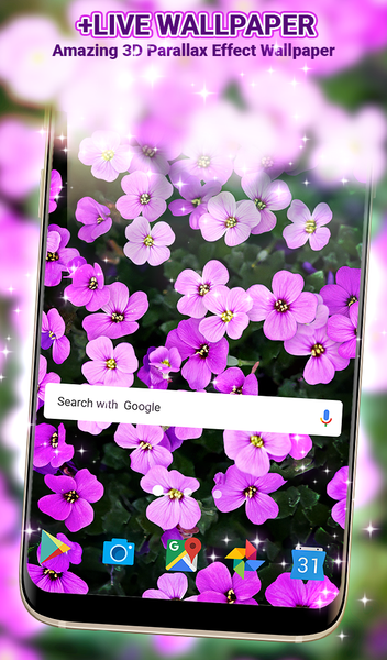 Purple Dream Keyboard + Live W - عکس برنامه موبایلی اندروید