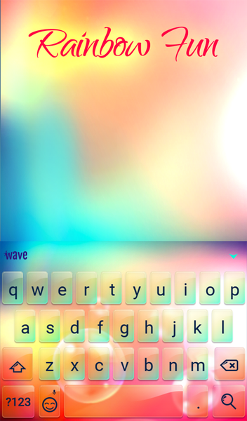 Rainbow Fun Animated Keyboard - Image screenshot of android app