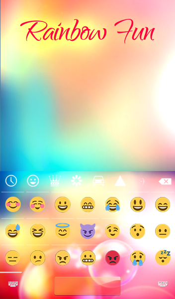 Rainbow Fun Animated Keyboard - عکس برنامه موبایلی اندروید