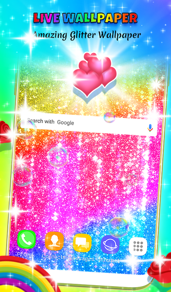 Rainbow Glitter Wallpaper - Image screenshot of android app