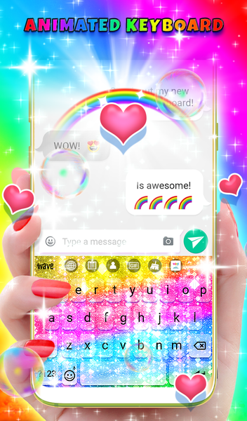 Rainbow Glitter Wallpaper - Image screenshot of android app