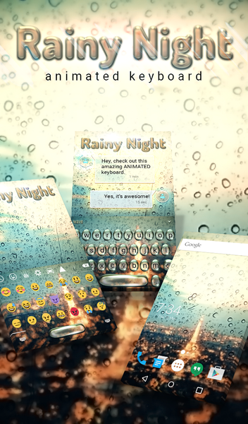 Rainy Night Keyboard Wallpaper - عکس برنامه موبایلی اندروید