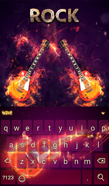 Rock Animated Keyboard Theme - Image screenshot of android app