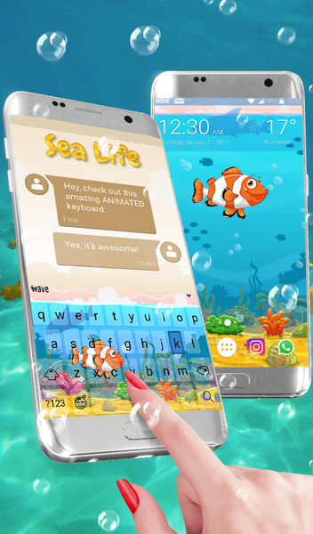 Sea Life Keyboard & Wallpaper - Image screenshot of android app