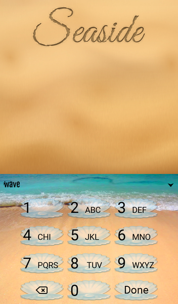 Seaside Keyboard + Wallpaper - Image screenshot of android app