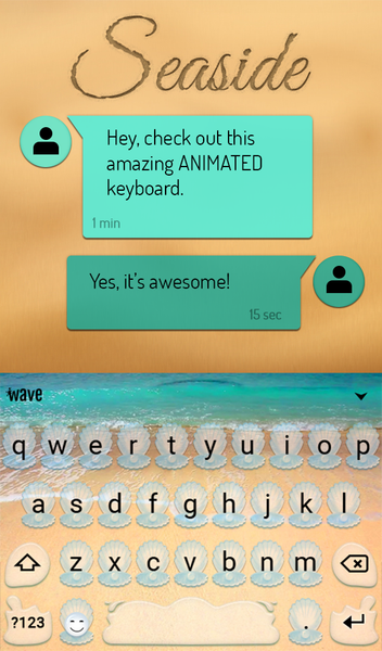 Seaside Keyboard + Wallpaper - Image screenshot of android app