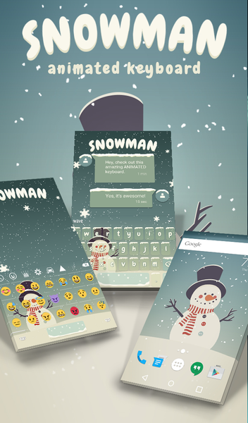 Snowman Keyboard & Wallpaper - عکس برنامه موبایلی اندروید