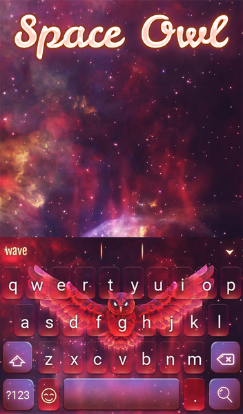 Space Owl Keyboard & Wallpaper - Image screenshot of android app