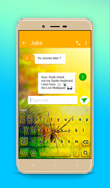 Spider Keyboard & Wallpaper - Image screenshot of android app