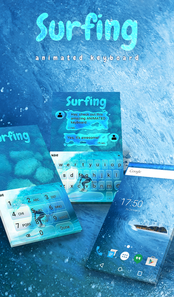 Surfing Live Wallpaper Theme - Image screenshot of android app