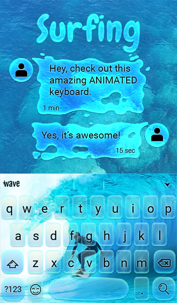 Surfing Live Wallpaper Theme - عکس برنامه موبایلی اندروید