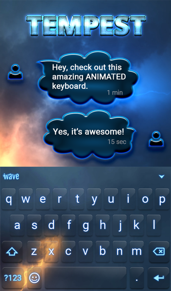 Tempest Keyboard & Wallpaper - عکس برنامه موبایلی اندروید