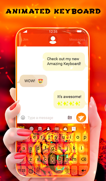 Tiger Keyboard & Wallpaper - Image screenshot of android app
