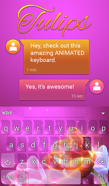 Tulips Keyboard & Wallpaper - Image screenshot of android app