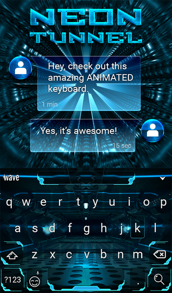 Tunnel Animated Keyboard - Image screenshot of android app