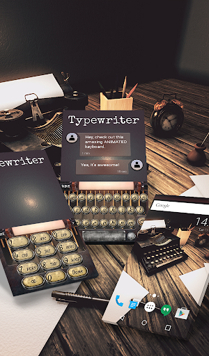 Typewriter Animated Keyboard - عکس برنامه موبایلی اندروید
