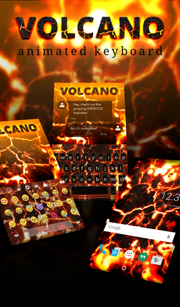 Volcano Live Wallpaper Theme - عکس برنامه موبایلی اندروید