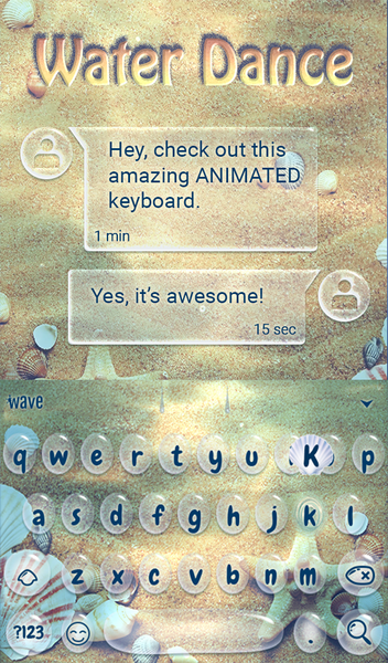 Water Dance Keyboard Wallpaper - عکس برنامه موبایلی اندروید