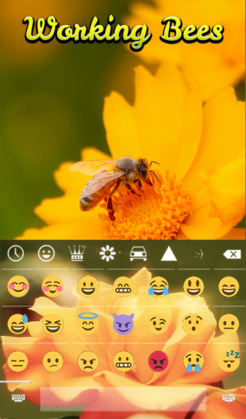 Working Bees Animated Keyboard - عکس برنامه موبایلی اندروید