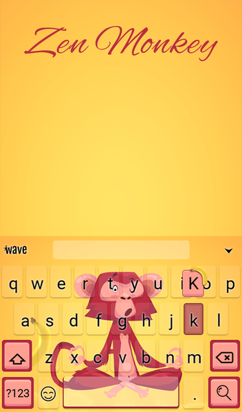 Zen Monkey Animated Keyboard - Image screenshot of android app