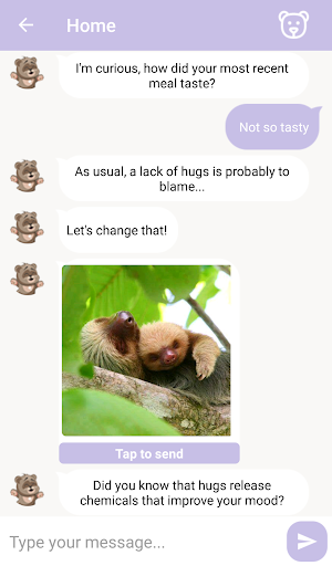 I need hugs - Image screenshot of android app