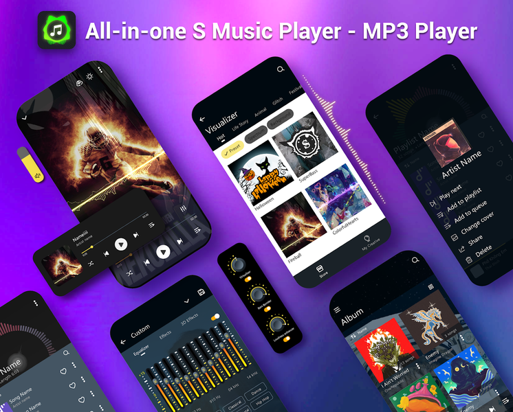 S Music Player - MP3 Player - عکس برنامه موبایلی اندروید