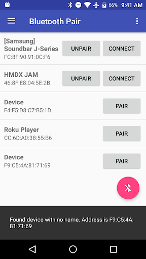 Android pair online bluetooth