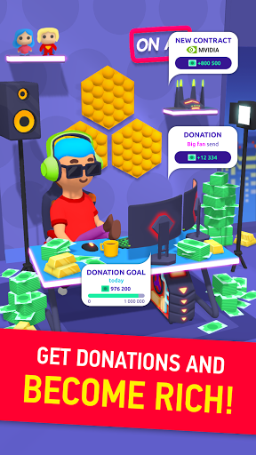 Idle Streamer - Tuber game - عکس بازی موبایلی اندروید