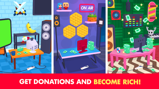 Idle Streamer - Tuber game - عکس بازی موبایلی اندروید