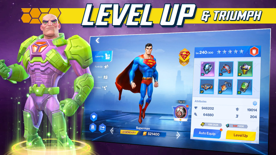 DC Worlds Collide Strategy RPG - Gameplay image of android game