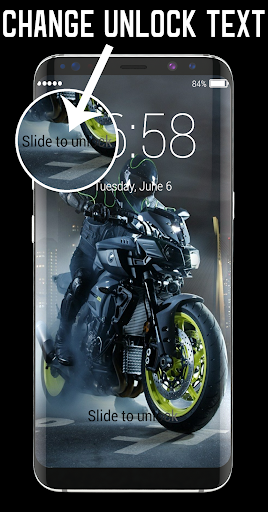 Motorcycle Lock Screen - Image screenshot of android app
