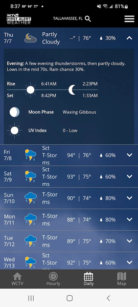 WCTV First Alert Weather - عکس برنامه موبایلی اندروید