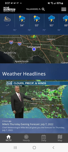 WCTV First Alert Weather - Image screenshot of android app