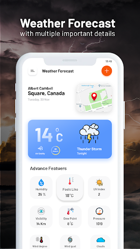 The Weather Forecast - عکس برنامه موبایلی اندروید