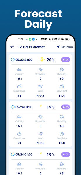 Daily Weather Launcher - Radar - عکس برنامه موبایلی اندروید