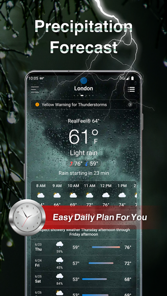 Weather - Live & Forecast - عکس برنامه موبایلی اندروید