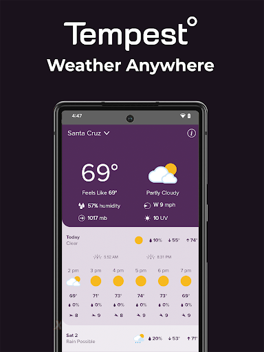 Tempest Weather - عکس برنامه موبایلی اندروید