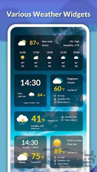 Weather Online ۲۰۲۳ - عکس برنامه موبایلی اندروید