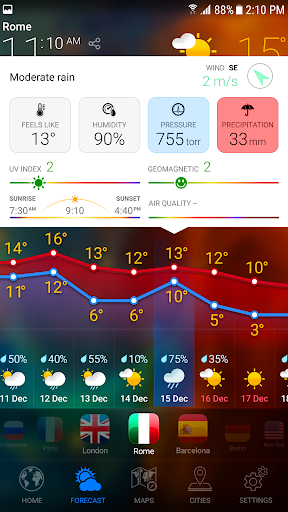 WEATHER NOW - عکس برنامه موبایلی اندروید