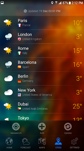 WEATHER NOW - عکس برنامه موبایلی اندروید
