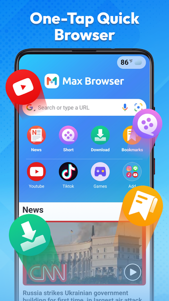 Max Browser - Fast & Easy - عکس برنامه موبایلی اندروید