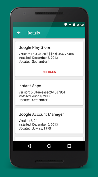 Play Services Info (Update) - Image screenshot of android app