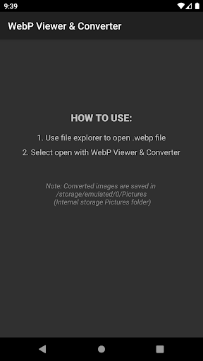 WebP Viewer & Converter - عکس برنامه موبایلی اندروید