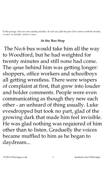 11+ English Practice Papers LE - Image screenshot of android app