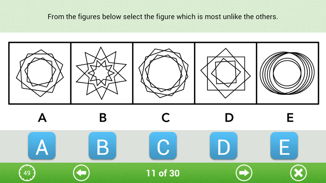 11+ Non-verbal Reasoning Lite - Image screenshot of android app