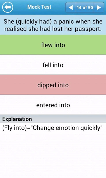 Phrasal Verbs Lite - Image screenshot of android app