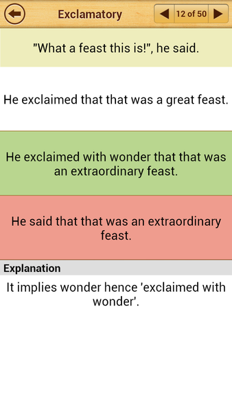 Grammar : Reported Speech Lite - عکس برنامه موبایلی اندروید