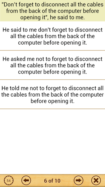 Grammar : Reported Speech Lite - عکس برنامه موبایلی اندروید